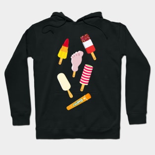 Mix of Ice lollies pastel purple background Hoodie